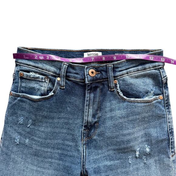 Kensie Jeans Women's Size 2/26 Sz 2 Blue Allie High Rise Slim Straight Preppy - Picture 8 of 13